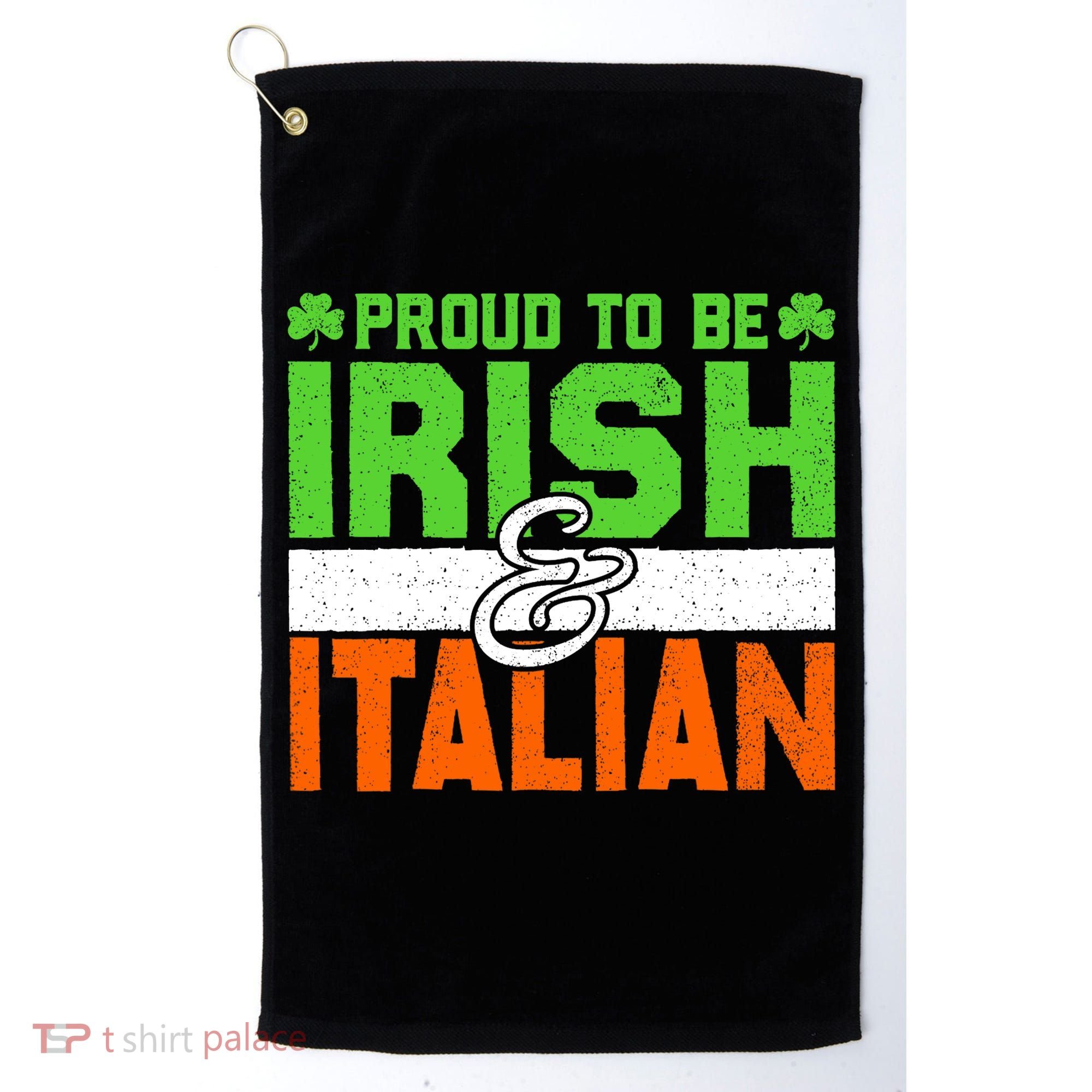 St. Patrick's Paddys Day Irish Italian Green Shamrock Gift Golf Towel