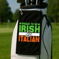 St. Patrick's Paddys Day Irish Italian Green Shamrock Gift Golf Towel thumb 2