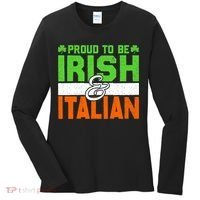St. Patrick's Paddys Day Irish Italian Green Shamrock Gift Women's Long Sleeve Shirt thumb 0