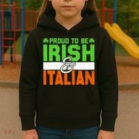St. Patrick's Paddys Day Irish Italian Green Shamrock Gift Kids Hoodie thumb 3