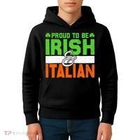 St. Patrick's Paddys Day Irish Italian Green Shamrock Gift Kids Hoodie thumb 4