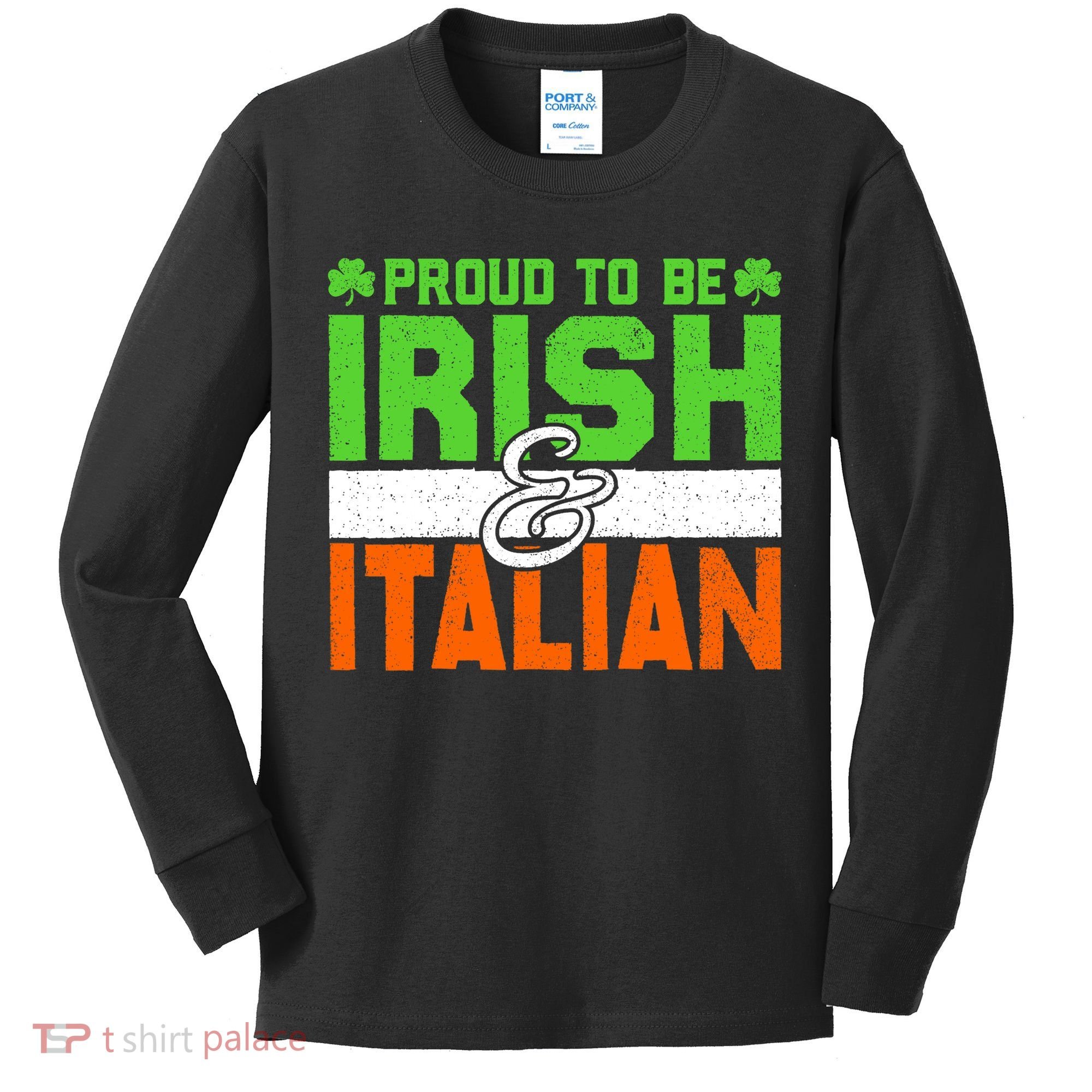 St. Patrick's Paddys Day Irish Italian Green Shamrock Gift Kids Long Sleeve Shirt