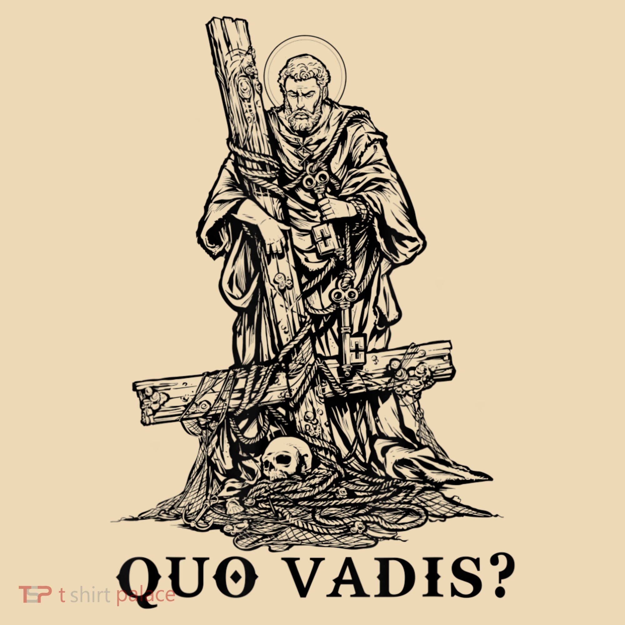 Saint Peter Quo Vadis Catholic Christian Jesus Tote Bag