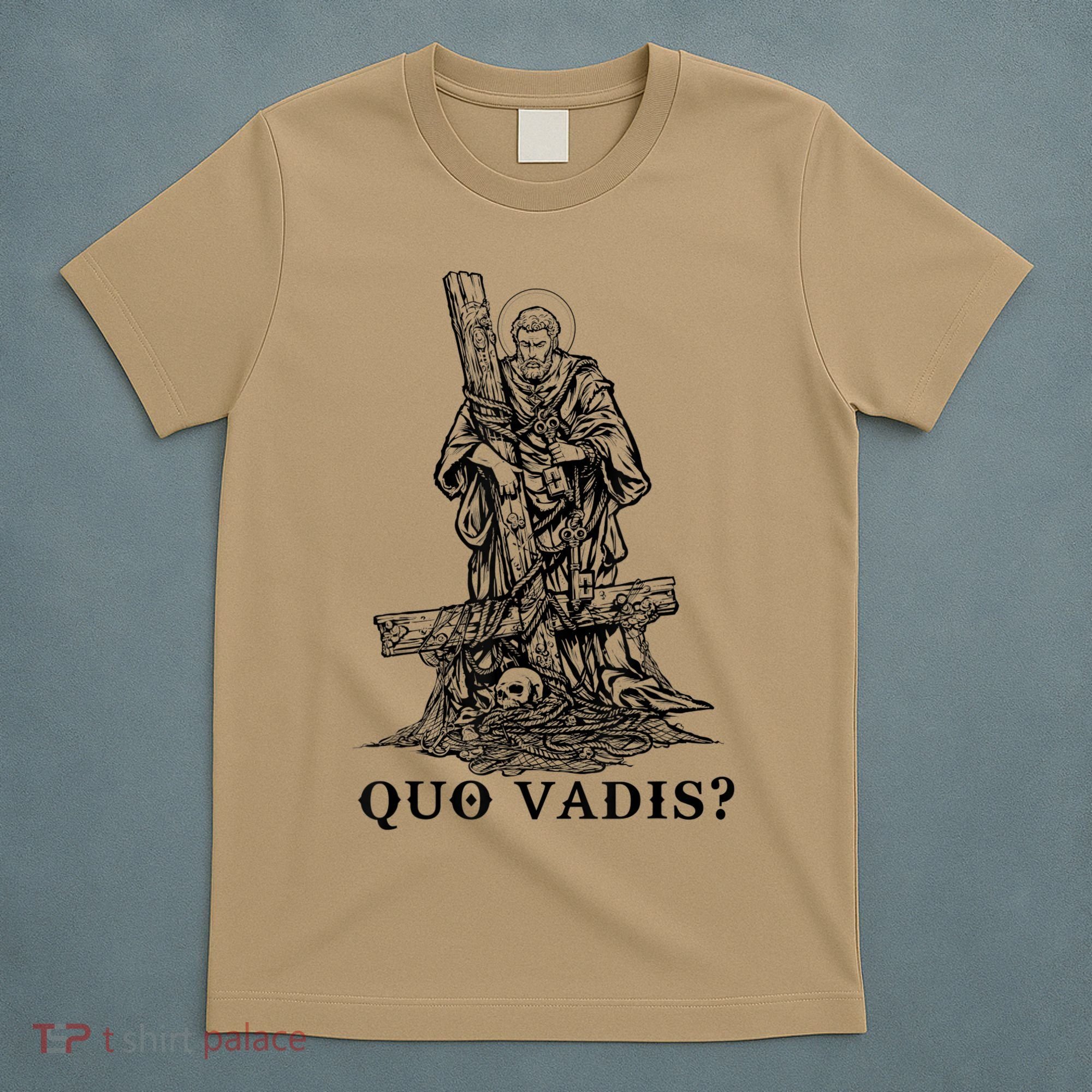 Saint Peter Quo Vadis Catholic Christian Jesus T-Shirt