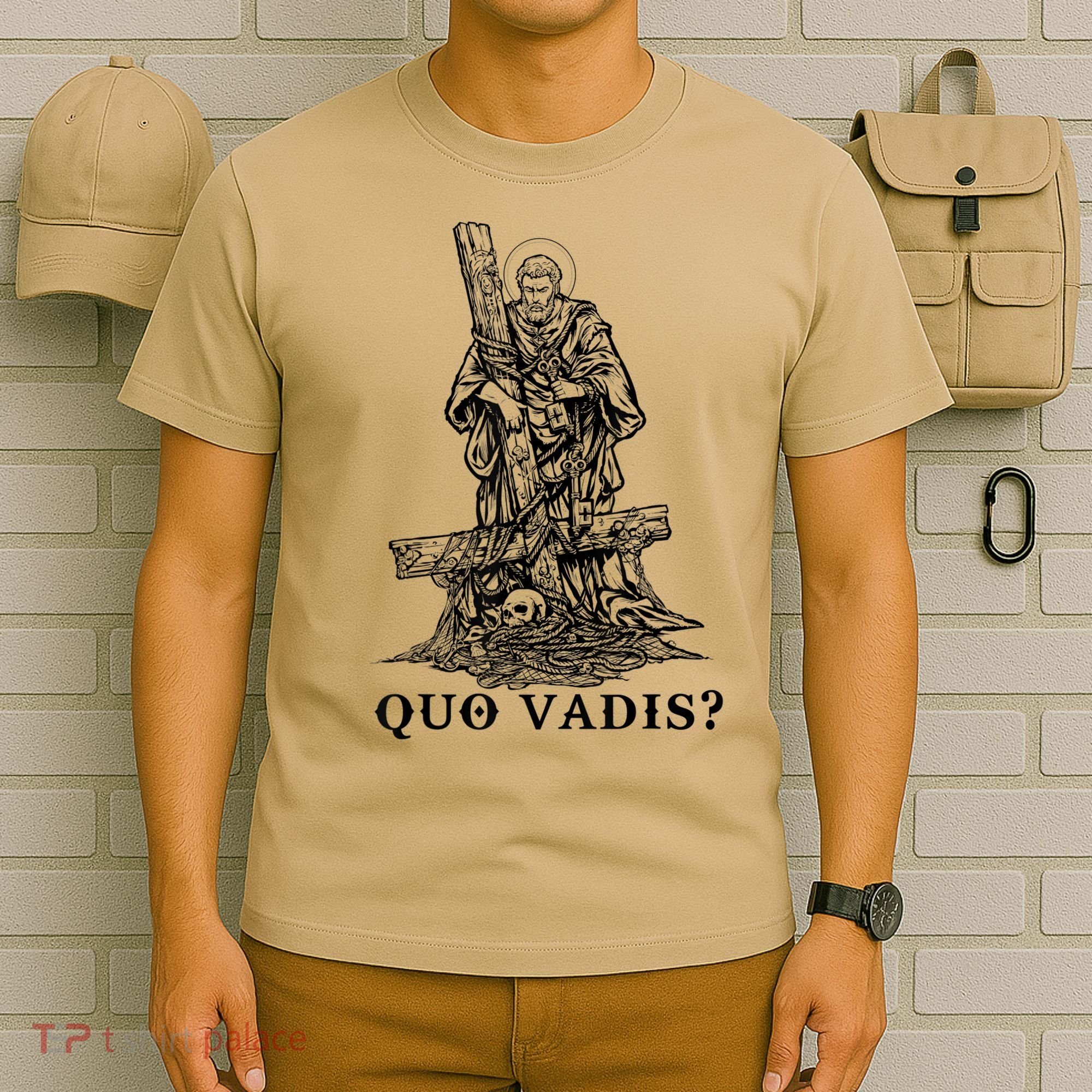 Saint Peter Quo Vadis Catholic Christian Jesus T-Shirt