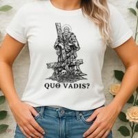 Saint Peter Quo Vadis Catholic Christian Jesus Women's T-Shirt thumb 2