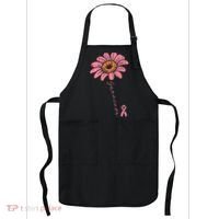 Sunflower Pink Ribbon Breast Cancer Survivor Awareness Apron thumb 0