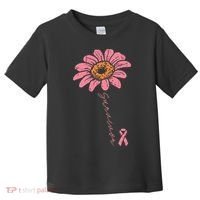 Sunflower Pink Ribbon Breast Cancer Survivor Awareness Toddler T-Shirt thumb 0
