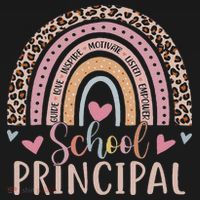 School Principal Rainbow Leopard Funny School Principal Hoodie thumb 7