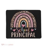 School Principal Rainbow Leopard Funny School Principal Mousepad thumb 0