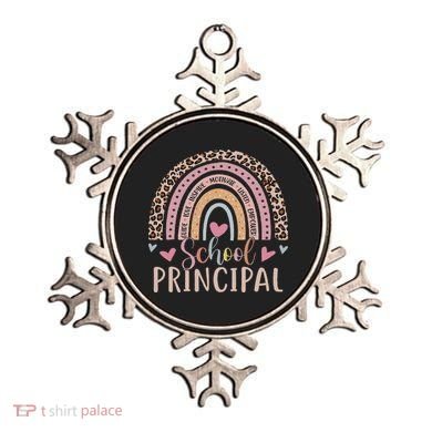 School Principal Rainbow Leopard Funny School Principal Ornament