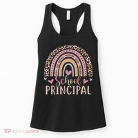 School Principal Rainbow Leopard Funny School Principal Women's Tank Top thumb 0