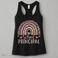 School Principal Rainbow Leopard Funny School Principal Women's Tank Top thumb 3