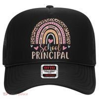 School Principal Rainbow Leopard Funny School Principal Hat thumb 0