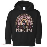 School Principal Rainbow Leopard Funny School Principal Toddler Hoodie thumb 0