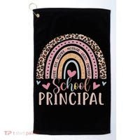 School Principal Rainbow Leopard Funny School Principal Golf Towel thumb 0