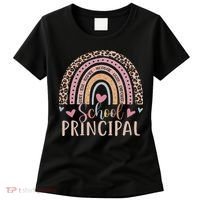 School Principal Rainbow Leopard Funny School Principal Women's T-Shirt thumb 0