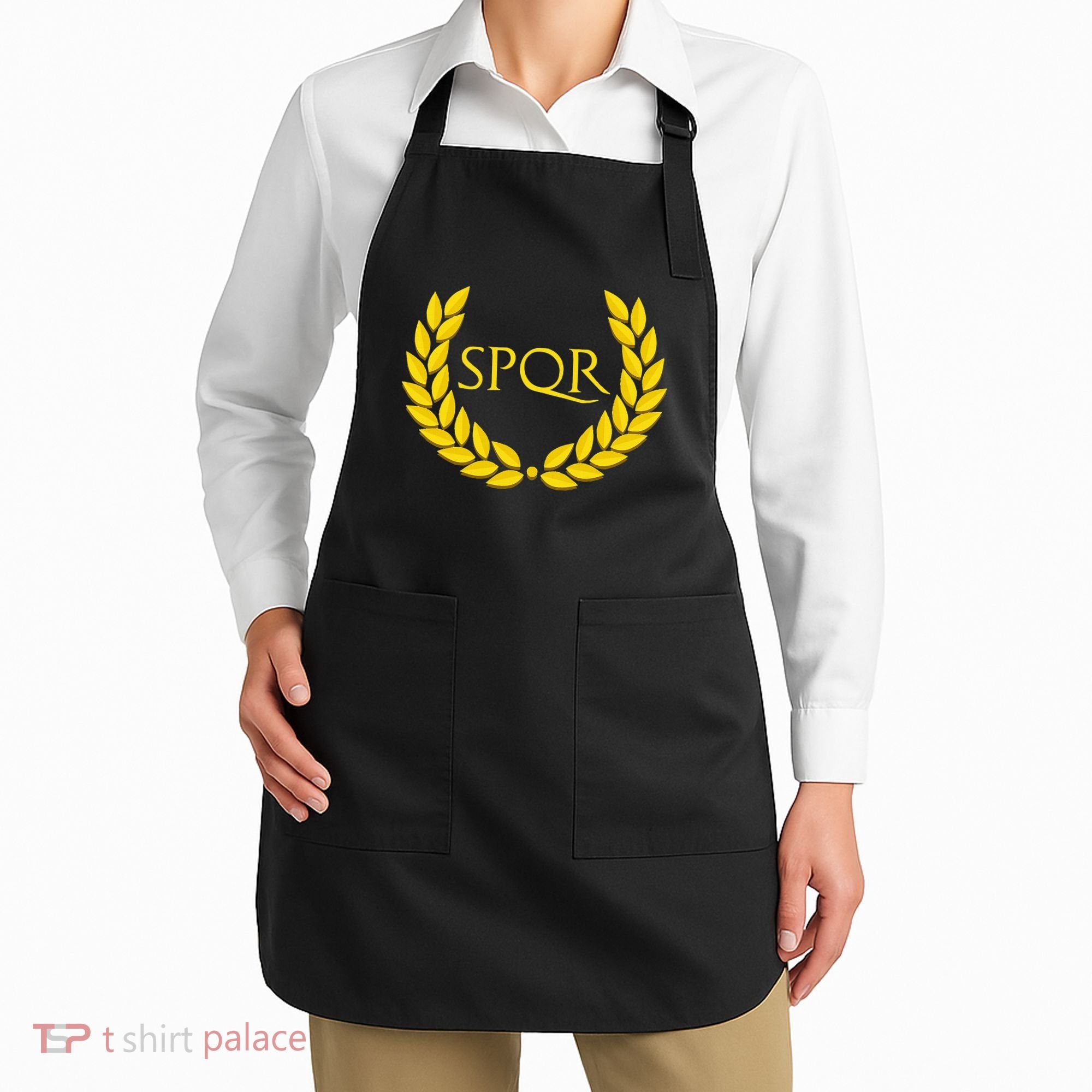 Spqr Purple Roman Apron