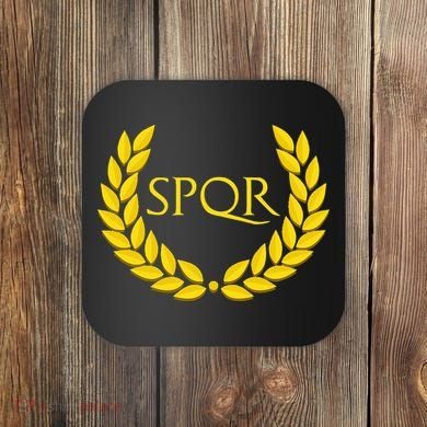 Spqr Purple Roman Coaster
