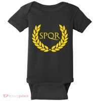 Spqr Purple Roman Baby Bodysuit thumb 0
