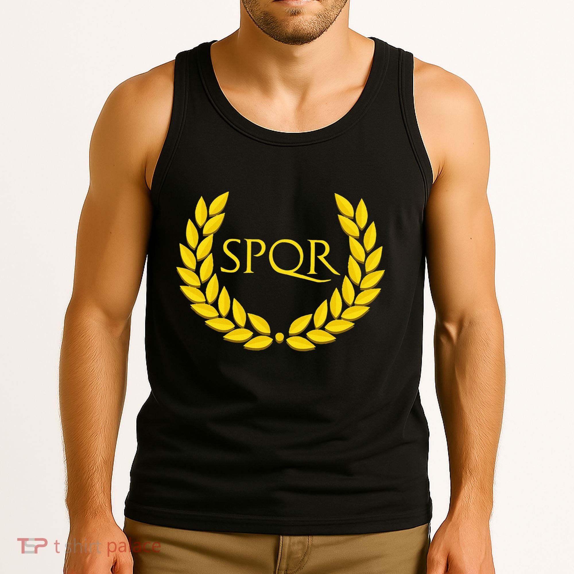 Spqr Purple Roman Tank Top