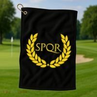 Spqr Purple Roman Golf Towel thumb 1