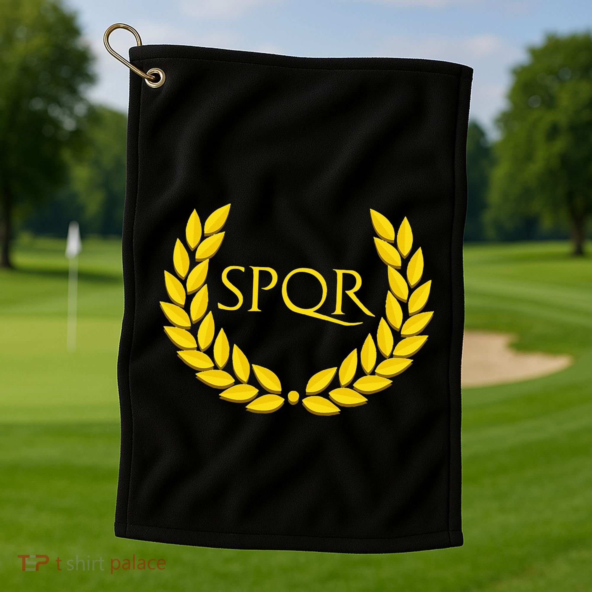Spqr Purple Roman Golf Towel