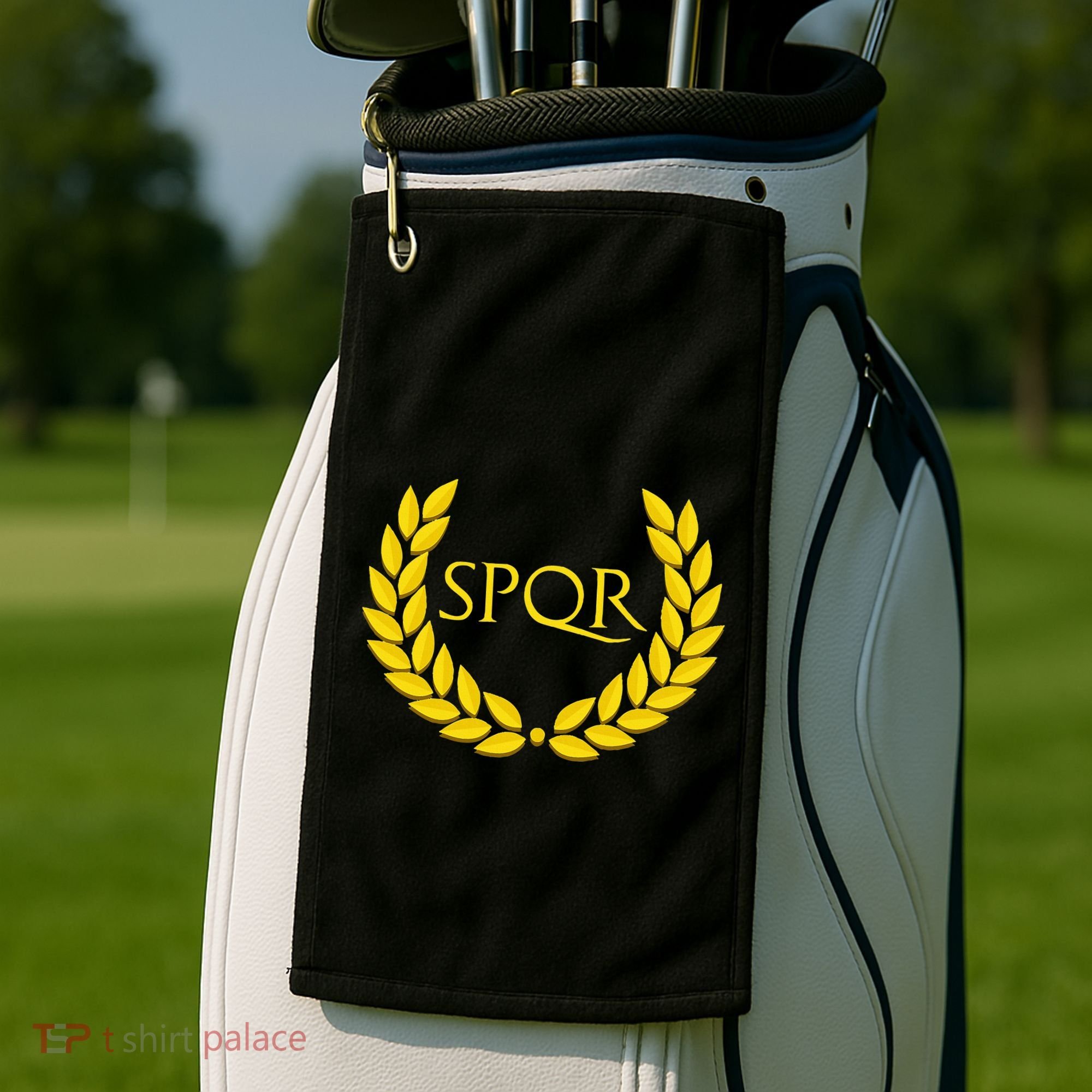 Spqr Purple Roman Golf Towel