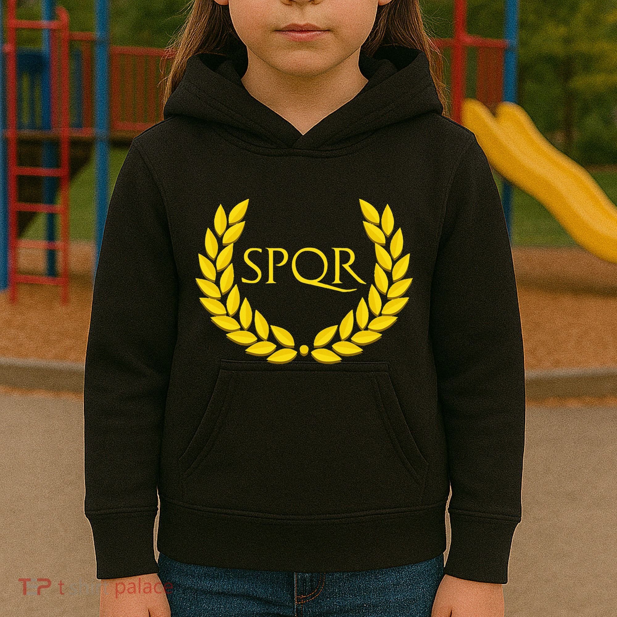Spqr Purple Roman Kids Hoodie