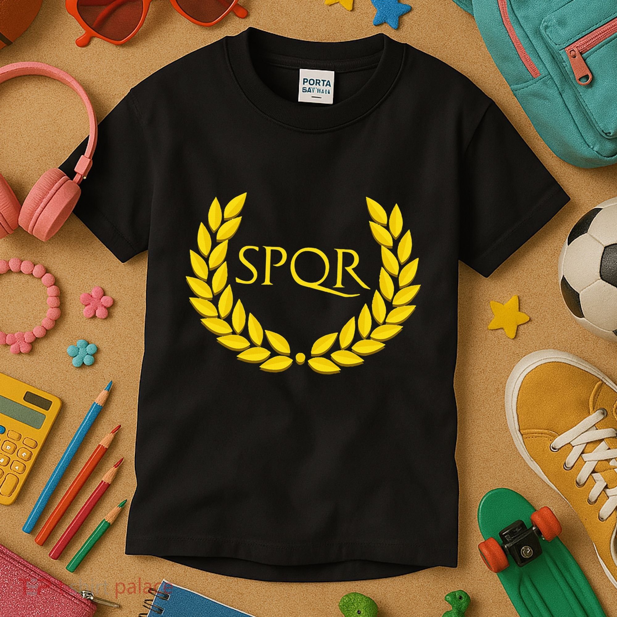 Spqr Purple Roman Kids T-Shirt