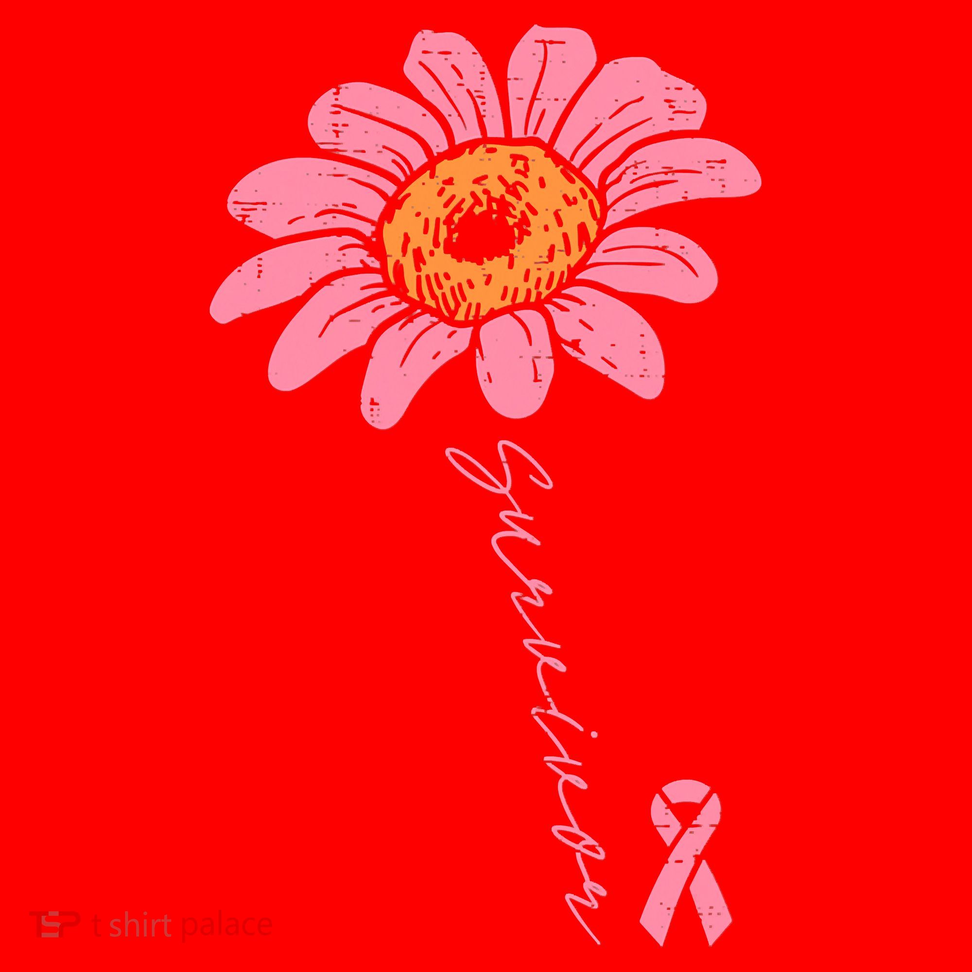 Sunflower Pink Ribbon Breast Cancer Survivor Awareness Santa Hat