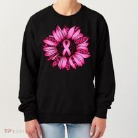 Sunflower Pink Ribbon Breast Cancer Awareness Women's Sweatshirt thumb 0