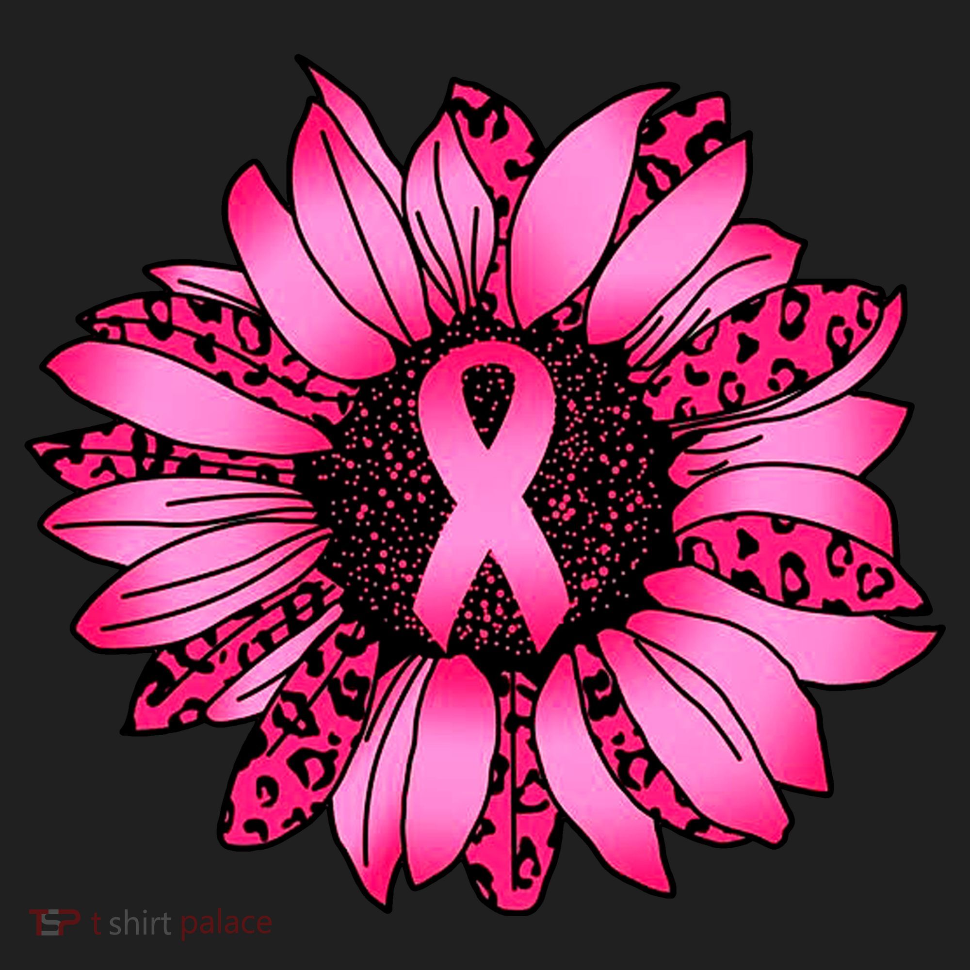 Sunflower Pink Ribbon Breast Cancer Awareness Women's Sweatshirt