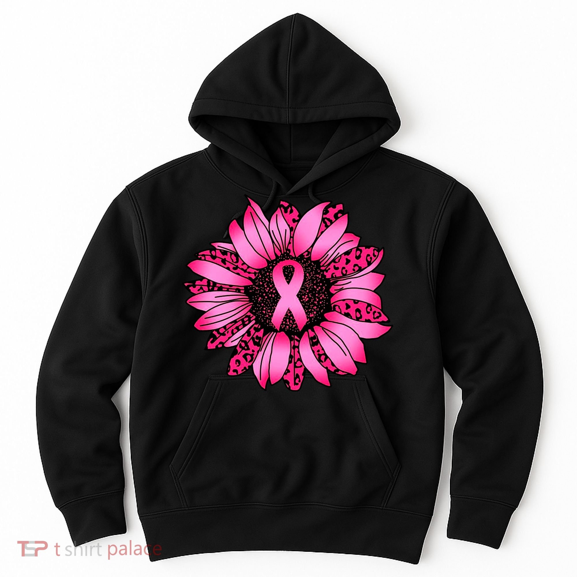 Sunflower Pink Ribbon Breast Cancer Awareness Hoodie