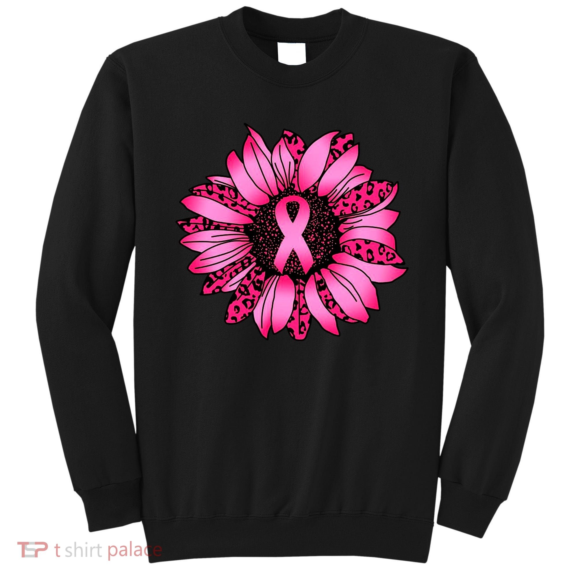 Sunflower Pink Ribbon Breast Cancer Awareness Sweatshirt