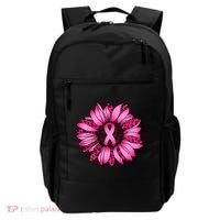 Sunflower Pink Ribbon Breast Cancer Awareness Backpack thumb 0