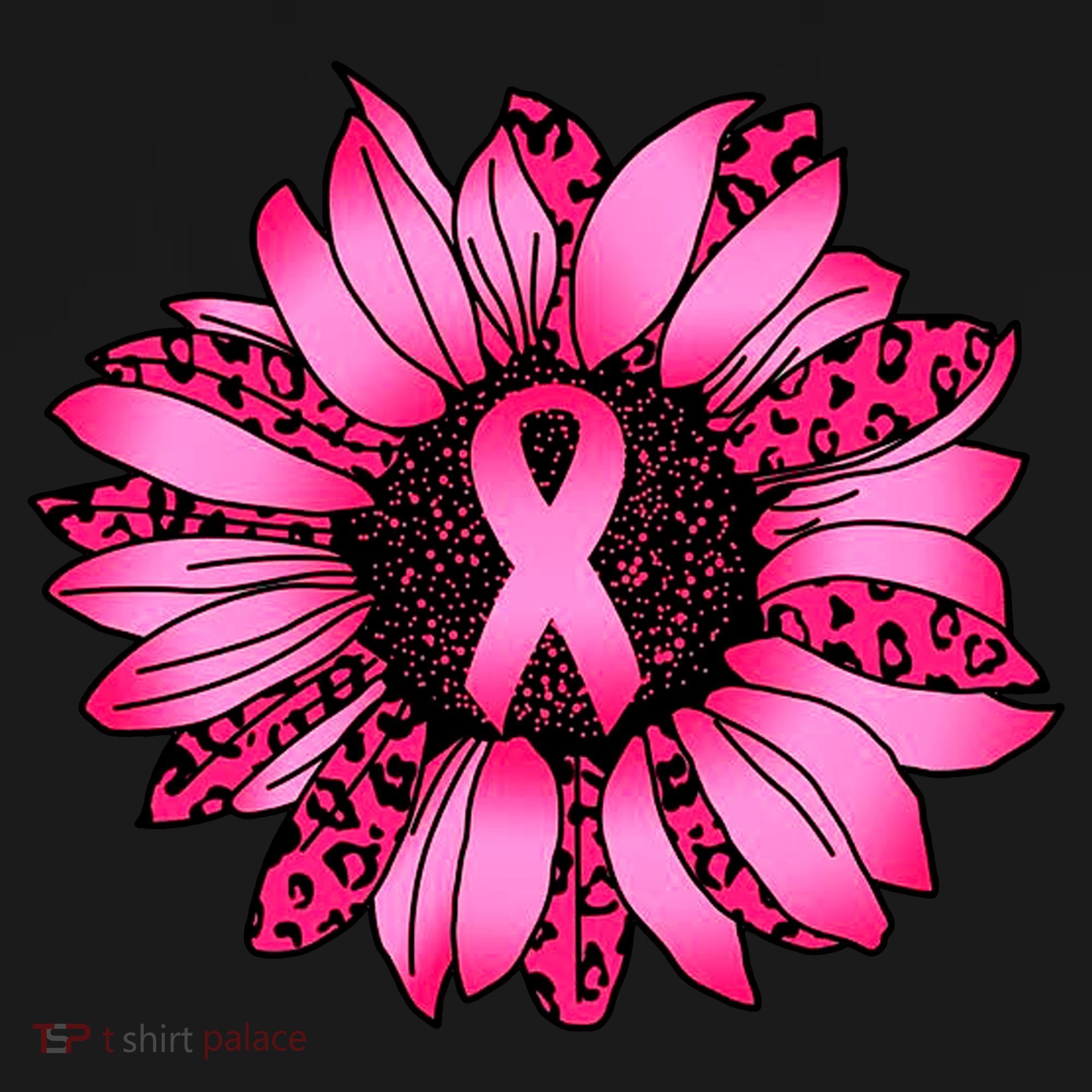 Sunflower Pink Ribbon Breast Cancer Awareness Women's Hoodie