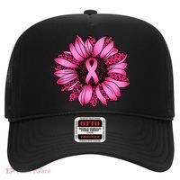Sunflower Pink Ribbon Breast Cancer Awareness Hat thumb 0