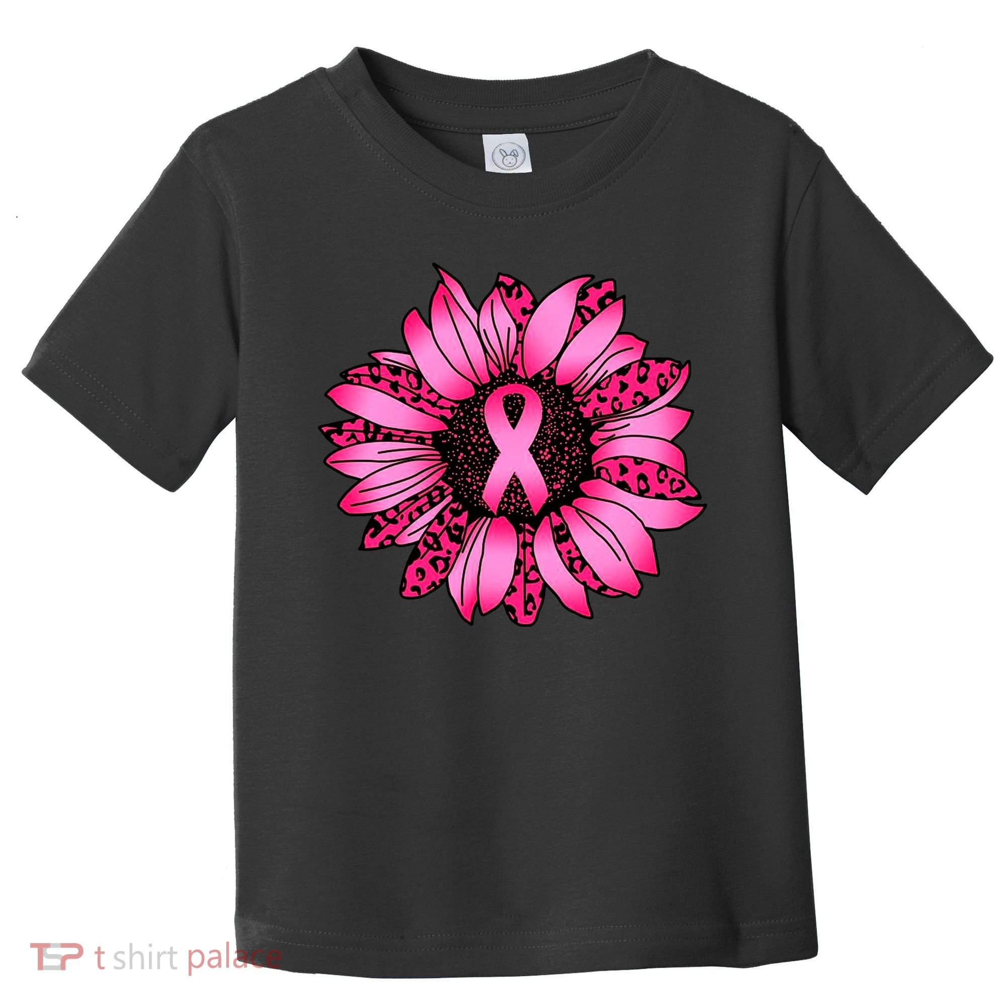 Sunflower Pink Ribbon Breast Cancer Awareness Toddler T-Shirt