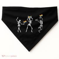 Skeleton Pride Rainbow Lgbtq Funny Pride. USA-Made Doggie Bandana thumb 0