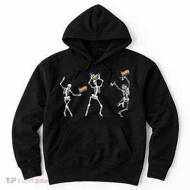 Skeleton Pride Rainbow Lgbtq Funny Pride. Hoodie