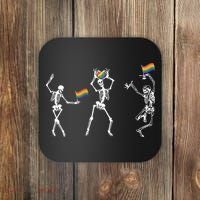 Skeleton Pride Rainbow Lgbtq Funny Pride. Coaster thumb 0