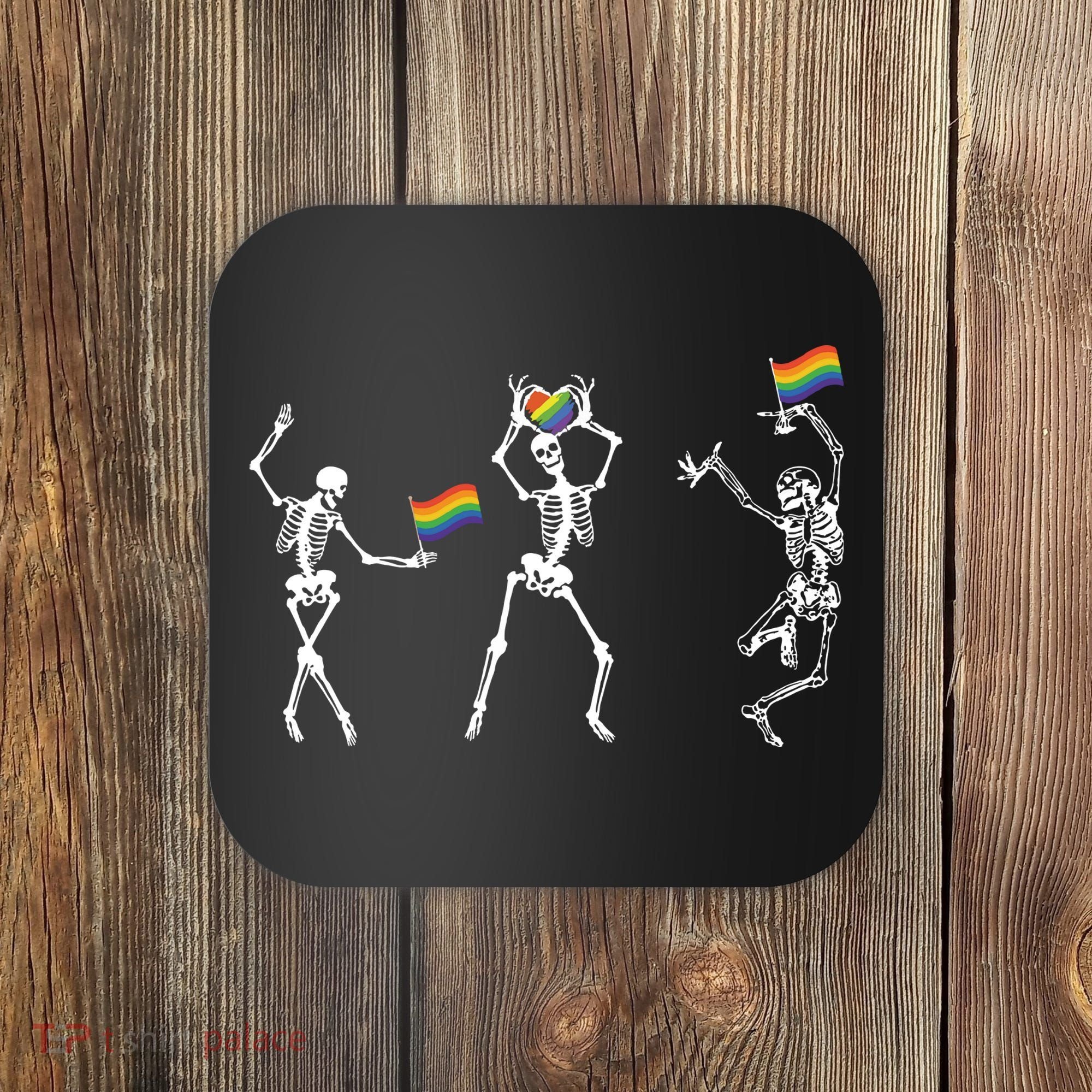 Skeleton Pride Rainbow Lgbtq Funny Pride. Coaster