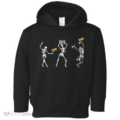 Skeleton Pride Rainbow Lgbtq Funny Pride. Toddler Hoodie
