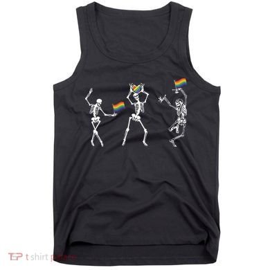 Skeleton Pride Rainbow Lgbtq Funny Pride. Tank Top