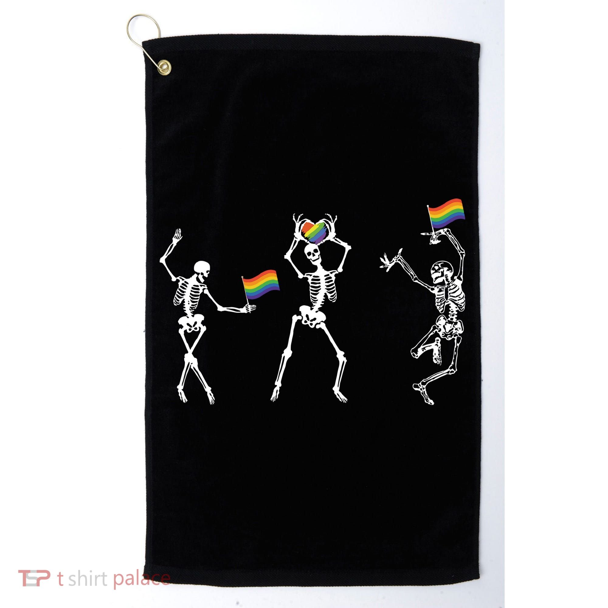 Skeleton Pride Rainbow Lgbtq Funny Pride. Golf Towel