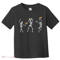 Skeleton Pride Rainbow Lgbtq Funny Pride. Toddler T-Shirt thumb 0