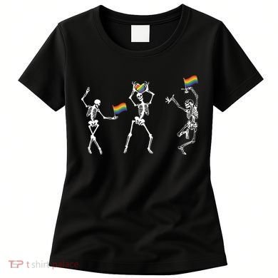 Skeleton Pride Rainbow Lgbtq Funny Pride. Women's T-Shirt