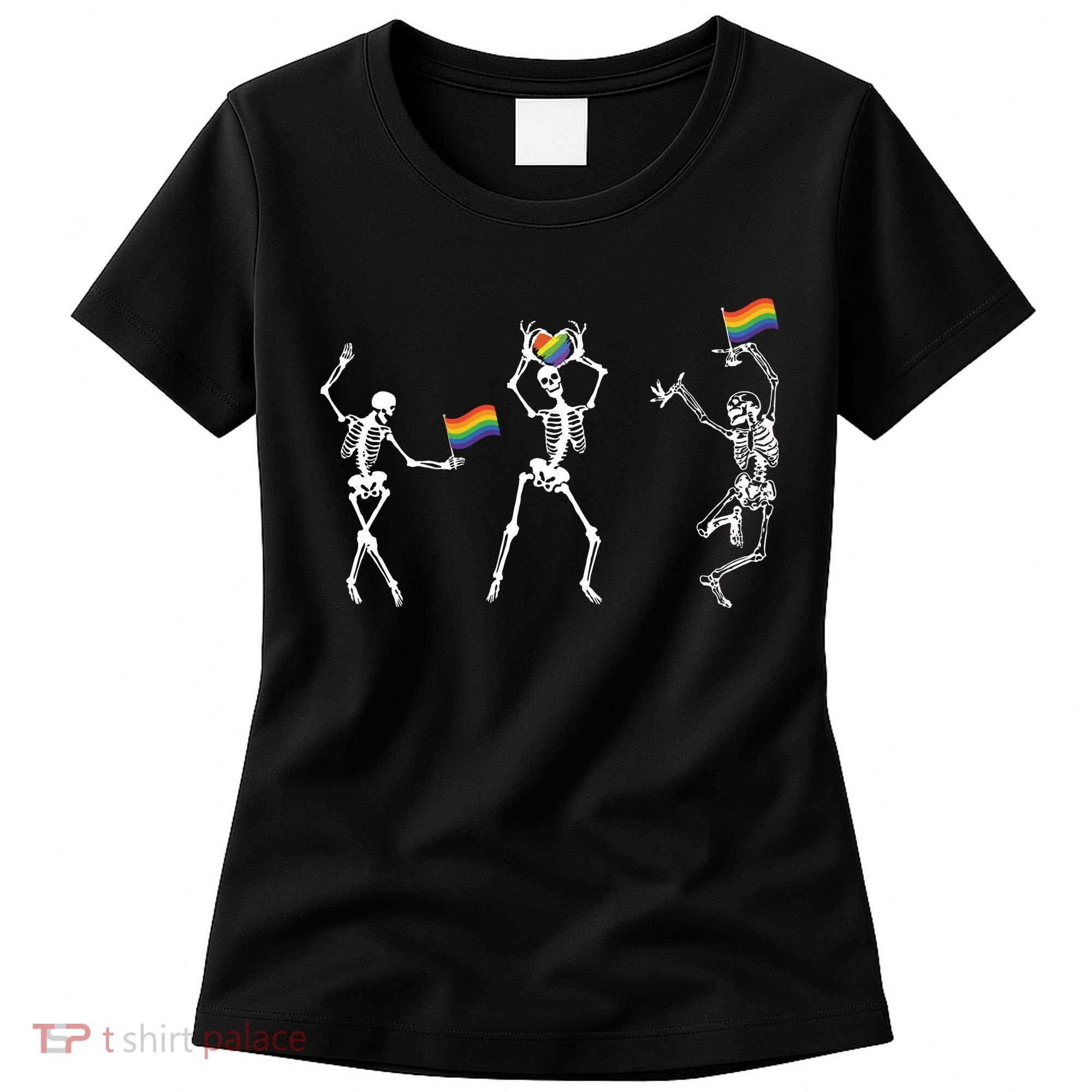 Skeleton Pride Rainbow Lgbtq Funny Pride. Women's T-Shirt