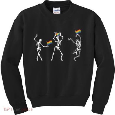 Skeleton Pride Rainbow Lgbtq Funny Pride. Kids Sweatshirt